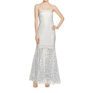 Tadashi Shoji Ivory Lace Formal Mermaid Gown